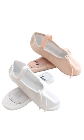 Children's 1st Position Leather Ballet Shoes